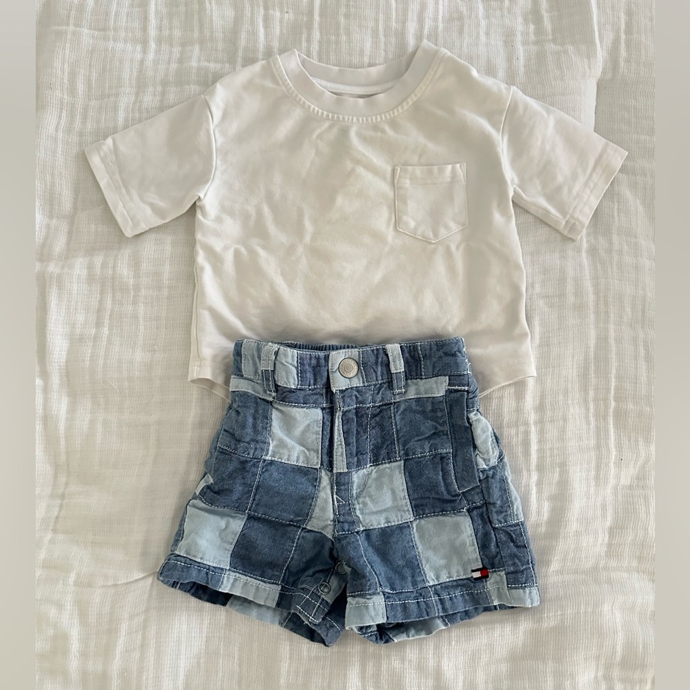 Pocket Tee & Checkered Shorts